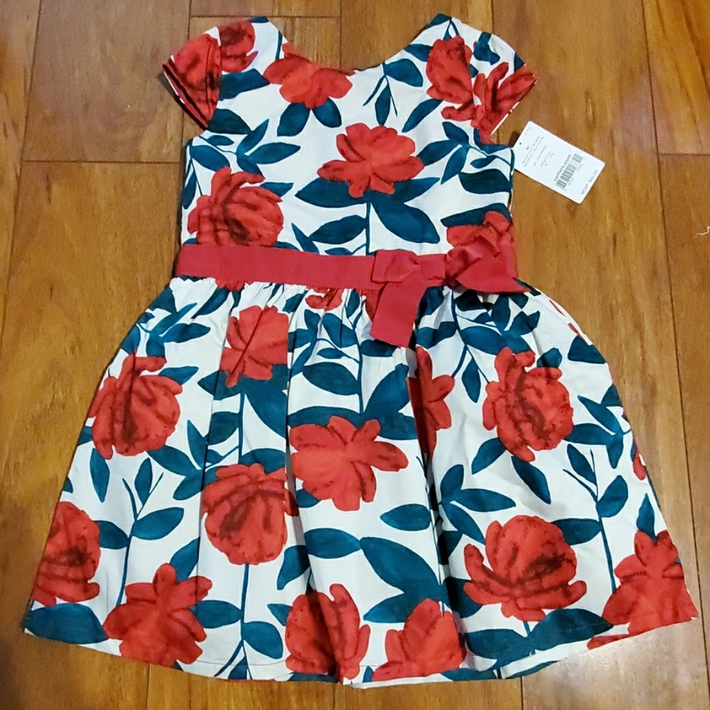 Girl Flower Christmas Dress Sz 4T